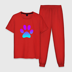 Пижама хлопковая мужская ЛАПА, цвет: красный