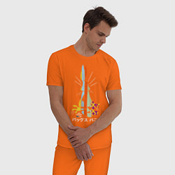 Пижама хлопковая мужская Багз Банни, цвет: оранжевый — фото 2