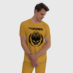 Пижама хлопковая мужская THE OFFSPRING, цвет: горчичный — фото 2