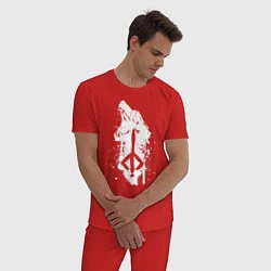 Пижама хлопковая мужская BLOODBORNE, цвет: красный — фото 2