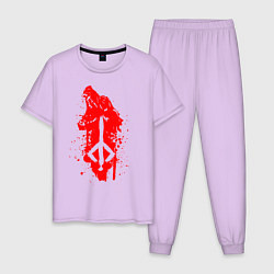 Пижама хлопковая мужская BLOODBORNE, цвет: лаванда
