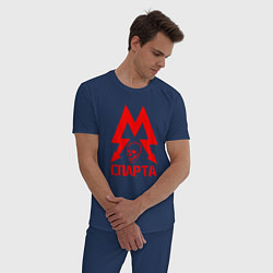 Пижама хлопковая мужская METRO СПАРТА, цвет: тёмно-синий — фото 2