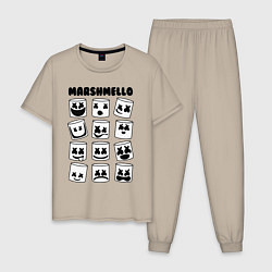 Пижама хлопковая мужская FORTNITE x MARSHMELLO, цвет: миндальный