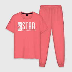 Пижама хлопковая мужская S T A R Labs, цвет: коралловый