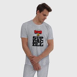 Пижама хлопковая мужская Разработчик Supercell, цвет: меланж — фото 2