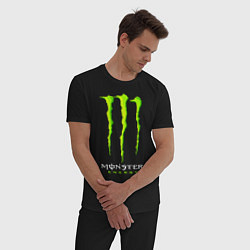 Пижама хлопковая мужская MONSTER ENERGY, цвет: черный — фото 2