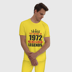 Пижама хлопковая мужская 1972 - рождение легенды, цвет: желтый — фото 2