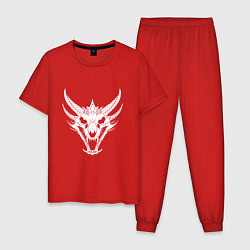 Пижама хлопковая мужская Дракон Z, цвет: красный