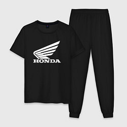 Пижама хлопковая мужская HONDA, цвет: черный