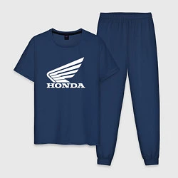 Пижама хлопковая мужская HONDA, цвет: тёмно-синий