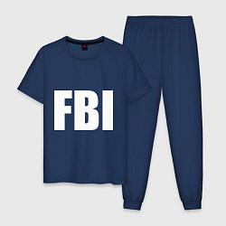 Пижама хлопковая мужская FBI, цвет: тёмно-синий