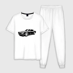 Пижама хлопковая мужская Ford Mustang Z, цвет: белый