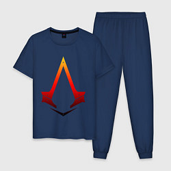 Пижама хлопковая мужская Assassins Creed, цвет: тёмно-синий