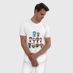 Пижама хлопковая мужская Академия Амбрелла Персонажи Z, цвет: белый — фото 2
