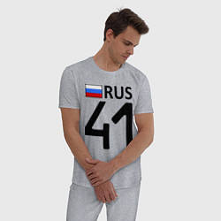 Пижама хлопковая мужская RUS 41, цвет: меланж — фото 2