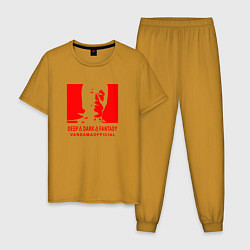 Пижама хлопковая мужская VANSAMA OFFICIAL Red, цвет: горчичный