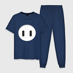 Пижама хлопковая мужская Fall Guys, цвет: тёмно-синий