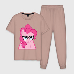 Пижама хлопковая мужская Pinky Pie hipster, цвет: пыльно-розовый