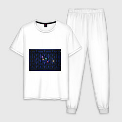 Пижама хлопковая мужская Pacman, цвет: белый