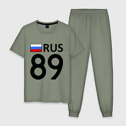 Пижама хлопковая мужская RUS 89, цвет: авокадо