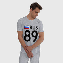 Пижама хлопковая мужская RUS 89 цвета меланж — фото 2