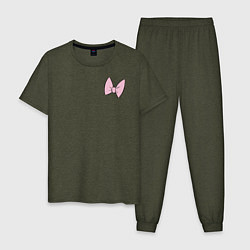 Пижама хлопковая мужская Team Webby, цвет: меланж-хаки