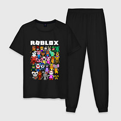 Пижама хлопковая мужская ROBLOX PIGGY, цвет: черный