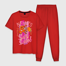 Пижама хлопковая мужская Nemos Surf School, цвет: красный