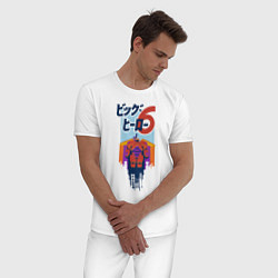 Пижама хлопковая мужская Baymax, цвет: белый — фото 2