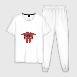 Пижама хлопковая мужская Baymax, цвет: белый
