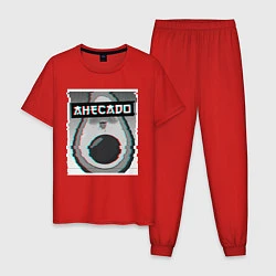 Пижама хлопковая мужская АХЕКАДО 2, цвет: красный
