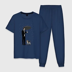 Пижама хлопковая мужская John Wick, цвет: тёмно-синий