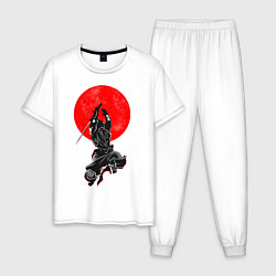 Пижама хлопковая мужская Samurai, цвет: белый