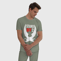 Пижама хлопковая мужская STANDOFF 2, цвет: авокадо — фото 2