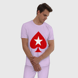 Пижама хлопковая мужская Покер Пики Poker Stars, цвет: лаванда — фото 2