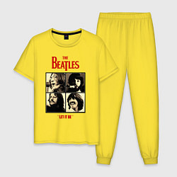 Пижама хлопковая мужская The Beatles LET IT BE, цвет: желтый