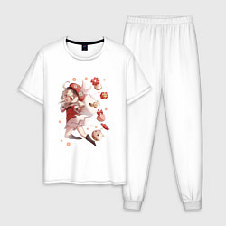 Пижама хлопковая мужская Подарочки от Кли, цвет: белый