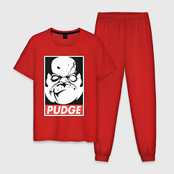 Пижама хлопковая мужская Pudge Dota Пудж, цвет: красный