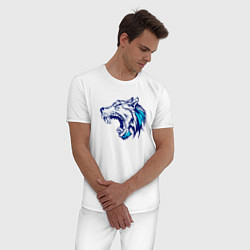Пижама хлопковая мужская WOLF art, цвет: белый — фото 2
