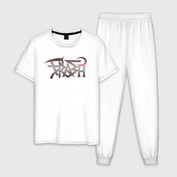 Пижама хлопковая мужская TRASH GANG GHOSTEMANE, цвет: белый