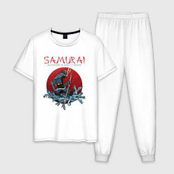 Пижама хлопковая мужская Самурай, цвет: белый