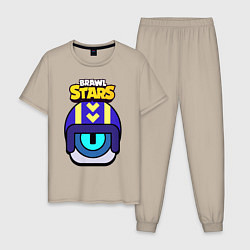 Пижама хлопковая мужская STU СТУ Brawl Stars, цвет: миндальный
