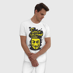 Пижама хлопковая мужская Анонимус Египетская сила, цвет: белый — фото 2