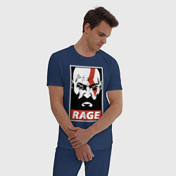 Пижама хлопковая мужская RAGE GOW, цвет: тёмно-синий — фото 2