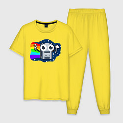 Пижама хлопковая мужская Нян-комп, цвет: желтый