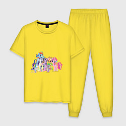 Пижама хлопковая мужская MLP - Лучшие друзья, цвет: желтый