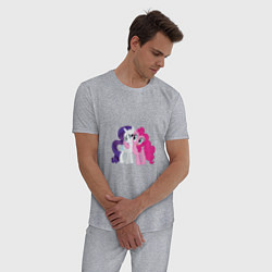 Пижама хлопковая мужская My Little Pony Pinkie Pie And, цвет: меланж — фото 2