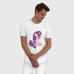 Пижама хлопковая мужская Pony Pink Mammal Purple - Litt, цвет: белый — фото 2