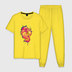 Пижама хлопковая мужская Мидас, цвет: желтый