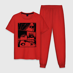 Пижама хлопковая мужская Токийский Гуль, цвет: красный